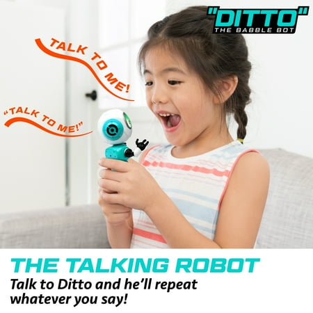 USA Toyz Ditto Talking Robot Toy - Mini Interactive Recording Kids Robot