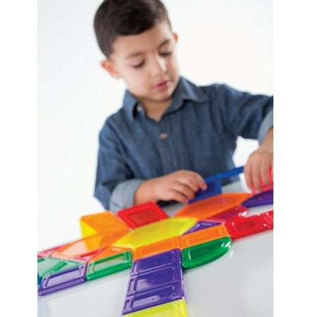 Guidecraft PowerClix Solids Magnetic Building Blocks Set, 44 Piece Magnetic Tiles, Stem Educational Construction Toy