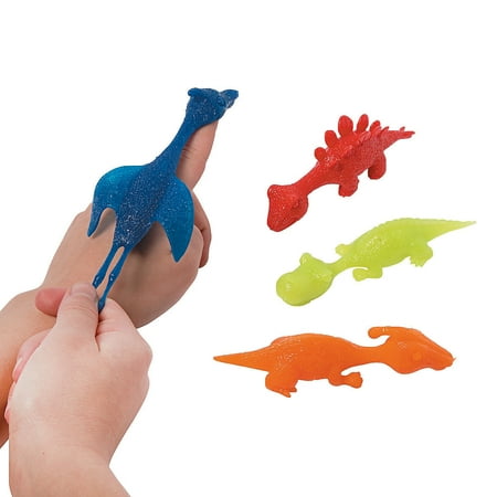 Stretchy Flying Dinosaurs Flingers - Party Favors - 12 Pieces