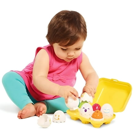 TOMY Toomies Hide And Squeak Eggs, Matching & Sorting Learning Toys For Babies and Toddlers, 6m+