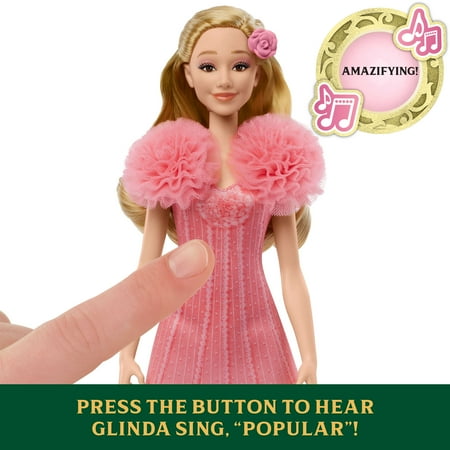 Wicked Singing Glinda Fashion Doll, Posable with Removable Movie Fashions & Accessories