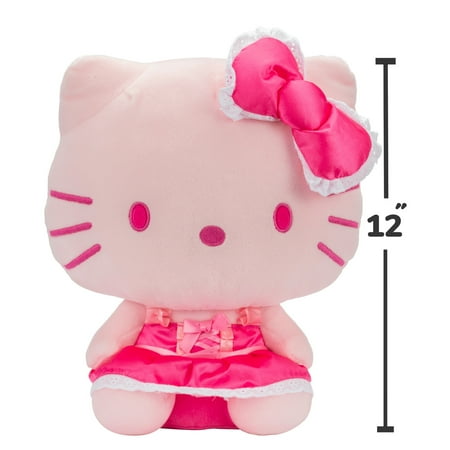 12 inch Pink Monochorme Hello Kitty Childs Plush Toy