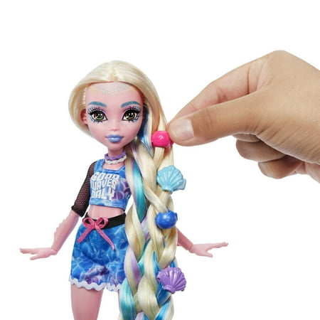 Monster High Doll, Lagoona Blue Spa Day Set with Wear and Share Accessories