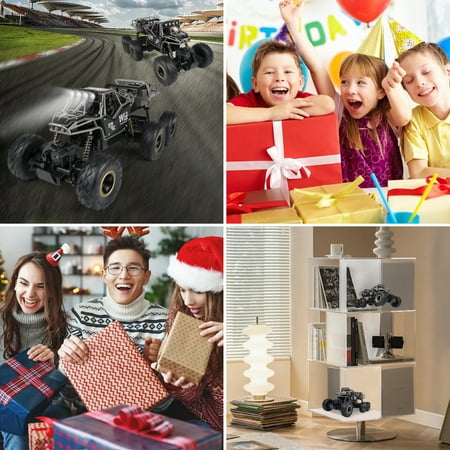 Wisairt 1:12 Large RC Cars with 6 Wheels,4WD Large Remote Control Monster Truck 2.4 GHz Alloy RC Cars for Kids Adults Aged 6 + Birthday Christmas Gifts