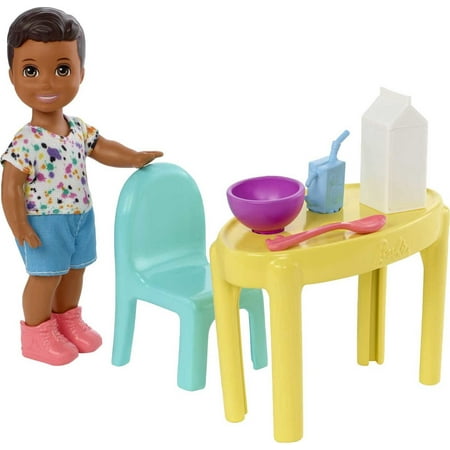 Barbie Skipper Babysitters Inc Feeding-time Doll, Table, Chairs & Accessories