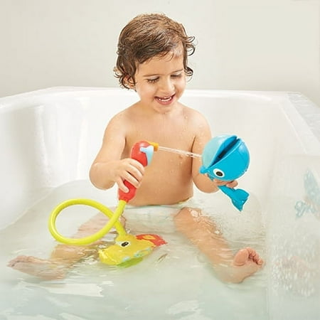 Yookidoo Baby Bathtime Toy - Submarine Spray Whale - Battery Operated Toddler Water Pump with Easy to Grip Hand Shower