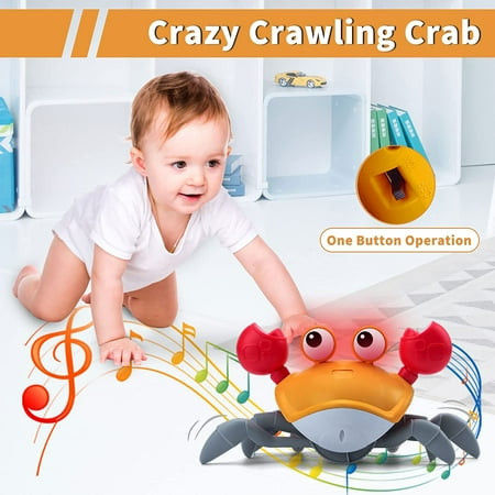 Zendure Crawling Crab Baby Toy Infant Tummy time Toys 3 4 5 6 Babies boy Girl Sensory Toys 3-6 6-12 Learning to Crawl 9-12 12-18 Walking Toddler Gifts