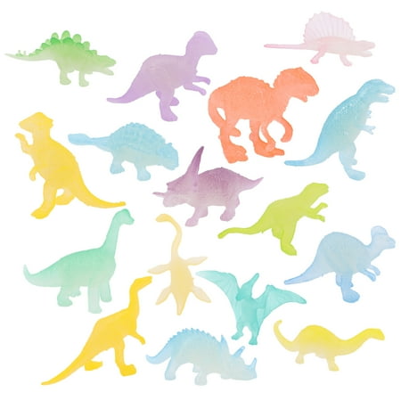 NICEXMAS 48Pcs Small Dinosaur Toys Kids Glow in Dark Dinosaur Model Figures