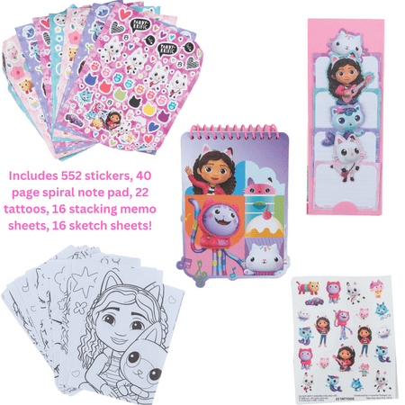 Gabbys Dollhouse Girls Art Set Painting Coloring Supply Stickers 711 Piece Set