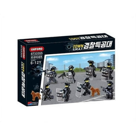 Oxford ST33355 SWAT Team - Set of 8 figures - Town Series Building Block Set