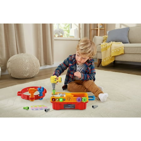 VTech Drill & Learn Toolbox™ Pro Play Construction Toys & Tools with Accessories Included, Baby and Toddler Toys