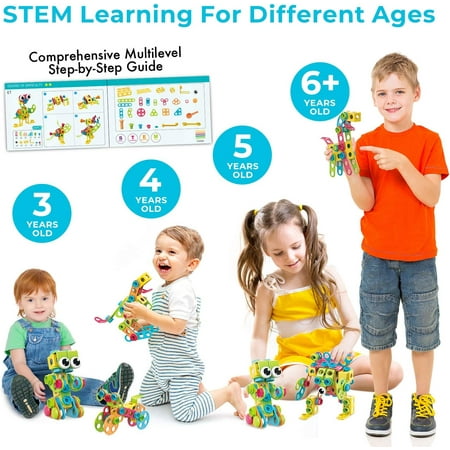 Contixo ST3 Engineering Building Set - STEM Toy Building Blocks, Preschool Learning, 223 pcs