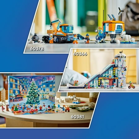 LEGO City 2023 Advent Calendar 60381 Christmas Holiday Countdown Playset, Gift Idea to Countdown to Adventure with Daily Collectible Surprises