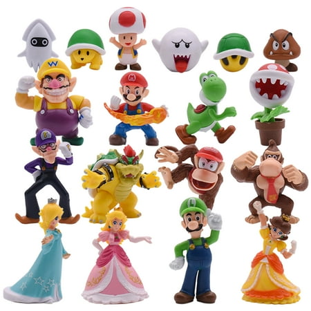 Joinfuny Joinfuny Ma-rio Brothers Figures Kids Toys Cake Toppers Collection 18pcs Playset Luigi Yoshi Model Cartoon Character Doll