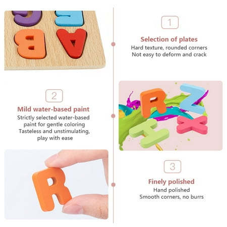 Willstar Wooden Alphabet Number Puzzle,ABC and 123 Letters Sorting Board Blocks Montessori Matching Game Jigsaw Educational Early Learning Toy Gift for Preschool Year Old Kids