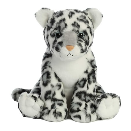 Aurora - Medium White Destination Nation - 12" Snow Leopard - Adventurous Stuffed Animal