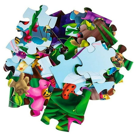 48 Piece Giant Bugs and Insects Jigsaw Puzzle for Kids Ages 3-5 and 4-8 gift, Jumbo Floor Puzzle for Toddler Preschool Learning (2 x 3 Feet)