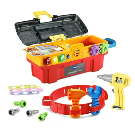 VTech Drill & Learn Toolbox™ Pro Play Construction Toys & Tools with Accessories Included, Baby and Toddler Toys