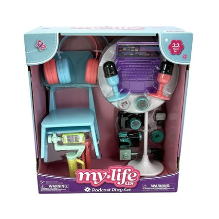 My Life As Podcast Playset for 18” Doll, Multi-Color, Children Age 5 Years & up