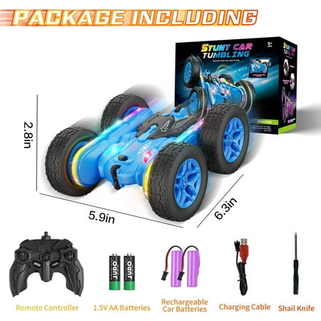 Remote Control Toys for 5 6 7 8 Year Old Boys, RC Stunt Cars Toys for Girls Boys Christmas Gift