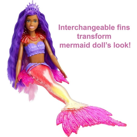 Barbie Mermaid Power "Brooklyn" Doll with Purple Hair, Seahorse Pet and Accessories