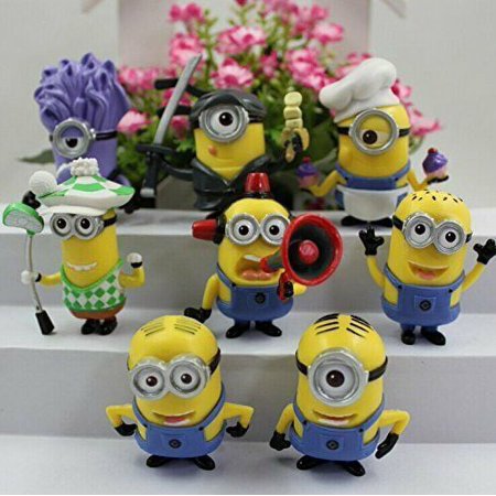 Set of 8 PCS for Minion Inspired Birthday Supplies Party, Gift, and Decoration!