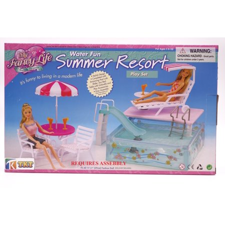 My Fancy Life Summer Resort , Swimming pool set for Dollhouse Furniture By TKT