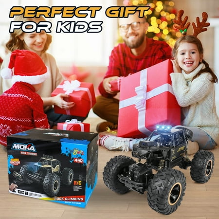 Wisairt RC Car for Kids, 1:16 Remote Control Car with 1080P HD Camera, 4WD RC Monster Truck, 2.4 GHz Alloy Car Toy for Kids Boys Teens Adults Birthday Christmas Gifts (Black)