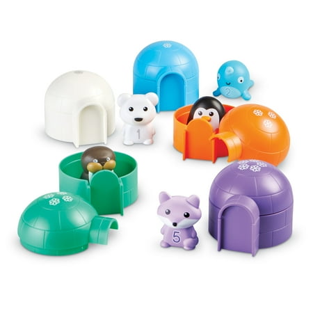 Learning Resources Sort & Seek Polar Animals - 15 Pieces, Toddler Learning Toys for Boys and Girls Ages 18+ Months, Sorting Toys for Kids