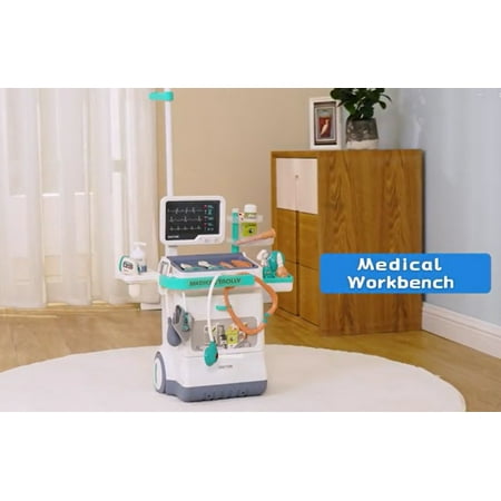 Doctor Set Plastic ABS Medical Station Toy Mobile Cart for Toddlers Age +3 by Mundo Toys