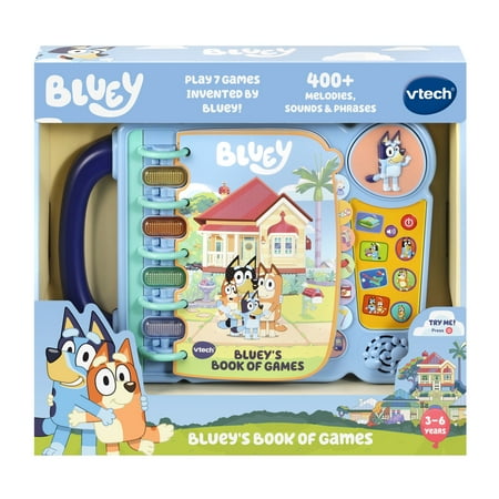 VTech Bluey Bluey's Book of Games Bluey Bluey Alphabet Toys Baby and Toddler Toys