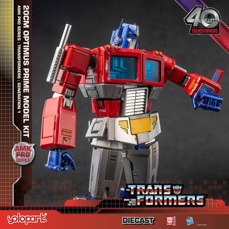 YOLOPARK Optimus Prime Transformer G1 Action Figure Toy, 7.87", 40th Anniversary Collector's Edition, No Converting