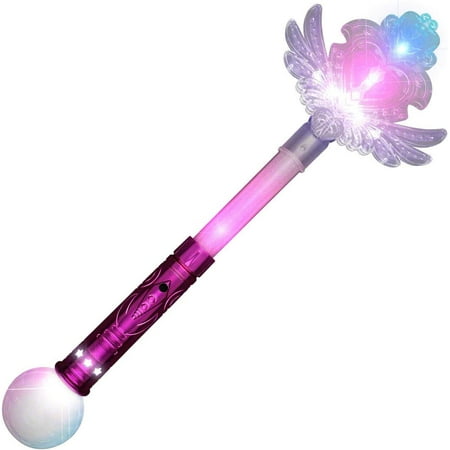 FlashingBlinkyLights Sparkling LED Fairy Wand with Winged Heart