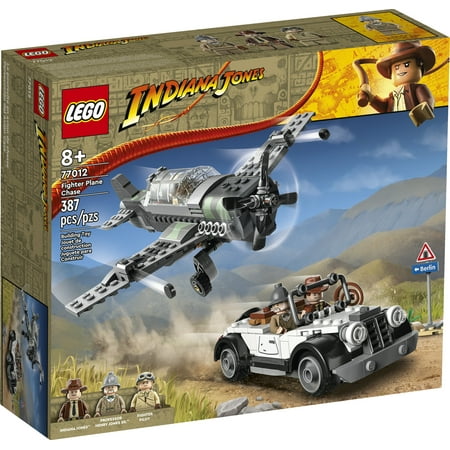 LEGO Indiana Jones and the Last Crusade Fighter Plane Chase 77012 Building Set, Featuring a Buildable Car and Airplane Toy, 3 Minifigures Including Indiana Jones, Birthday Gift for Kids 8-12 Years Old