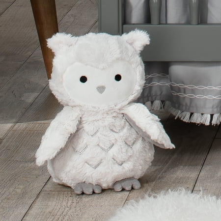 Lambs & Ivy Luna White/Gray Plush Owl Stuffed Animal - Luna