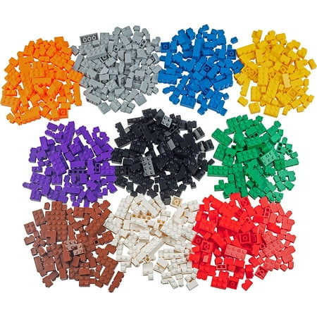 1000 pc Classic Building Bricks - More Large Pieces Than Competitors Plus 54 Roof Pieces - Tight Fitting and Compatible with All Brands