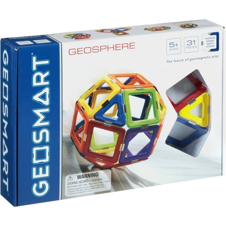 GeoSmart GeoSphere 31-Piece GeoMagnetic STEM Building Set with Spinner