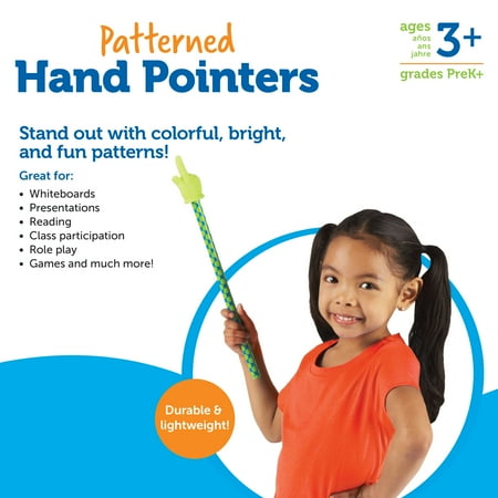 Learning Resources Patterned Hand Pointers, Classroom Supplies, Ages 3+