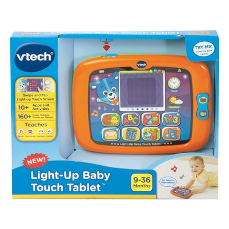 VTech Light-Up Baby Touch Tablet, Learning Toy for Baby, Orange