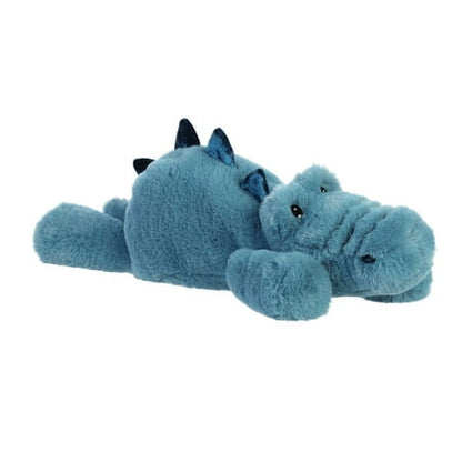 Aurora - Large Blue Snoozles - 18" Alligator - Laid-back Stuffed Animal