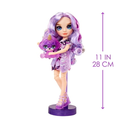 Rainbow High Violet with Slime Kit & Pet, 11” Doll, Purple, Ages 4+