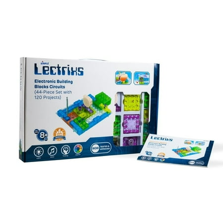 Lectrix Light Up 44 Piece Electronic Building Blocks Set with Circuits