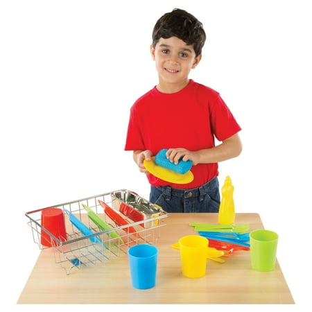 Melissa & Doug Wash and Dry Dish Set - 24 Pieces