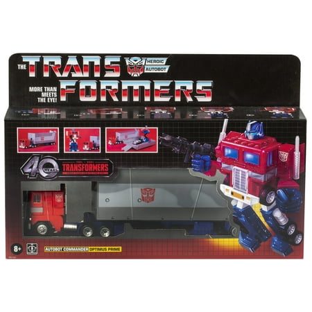 Transformers: 40th Anniversary Optimus Prime Action Figure, Retro G1 Converting Robot (6.25”), Christmas Gifts for Kids, 8+