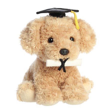 Aurora - Small Brown Graduation - 8.5" Pup - Commemorative Stuffed Animal