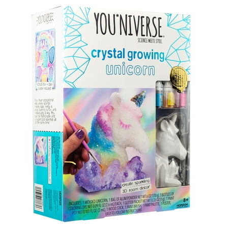 YOUniverse Crystal Growing Unicorn STEAM Activity Kit, Boys and Girls, Child, Ages 8+