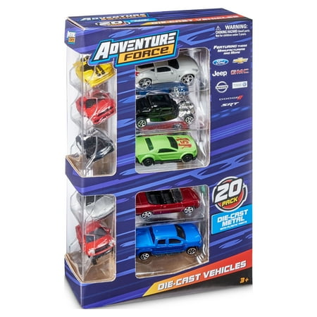 Adventure Force Diecast Vehicle 20 Pack Play Vehicle Cars and Trucks Assortment Set (Styles May Vary)