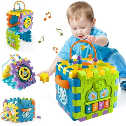 Activity Cube Toddler Toys for 6-12 Months, Early Educational Musical Toys Babies Play Center, Boys Girls Gifts for 1 2 Years Old