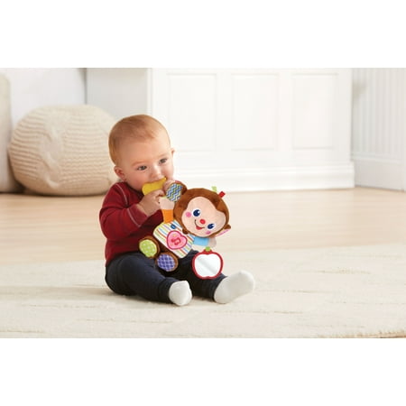 VTech Cuddle and Swing Monkey with Teether, Travel Toy for Baby