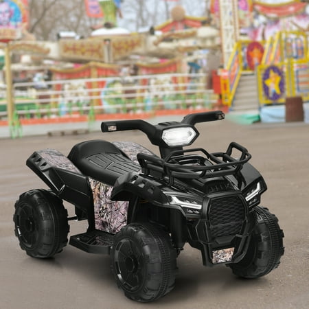 Infans 6V Kids ATV Quad Electric Ride On Car Toy Toddler w/LED Light&MP3 Black